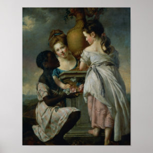 Een gesprek tussen meisjes, of twee meisjes poster