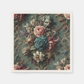 Een gestoorde klaagzang - Gothic Floral Design Servet