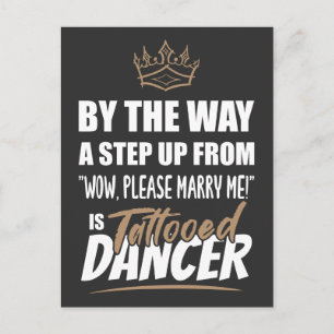 Een getatoeëerde danser is het ultieme in beroep. briefkaart