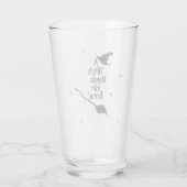 "Een getuige heeft haar brein nodig" Glas (Achterkant)