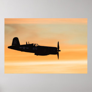 Een gevat F4U Corsair-vechtster Poster