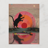 Een Gevist kat Briefkaart (Voorkant)