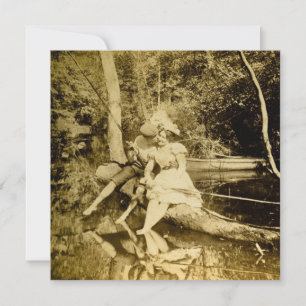 Een Geviste kleine vormgeving -  stereoweergave Feestdagenkaart