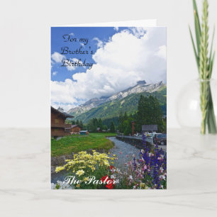 Een gevouwen Wenskaart voor de dominee Kaart