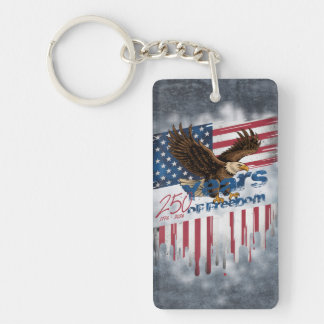 Een gewaagde illustratie van een Amerikaans symboo Sleutelhanger