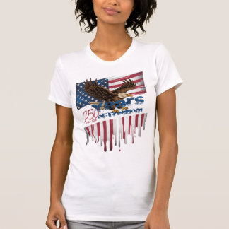 Een gewaagde, in nood verkerende illustratie van e t-shirt