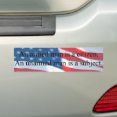 Een gewapend Man is een burger Bumpersticker (Op auto)