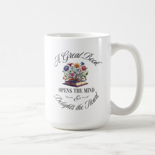 Een geweldig boek verheugt bloemen koffiemok