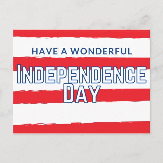 Een geweldig Briefkaart op een dag van onafhankeli (Voorkant)
