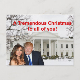 Een geweldig kerstfeest van Donald en Melania Feestdagenkaart