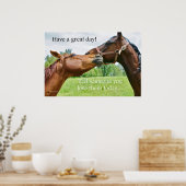 Een geweldig Poster met paarden (Keuken)
