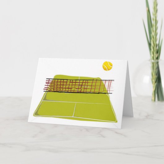 Een geweldig tennisbaan ontwerp. Wat leuk Kaart (Voorkant)