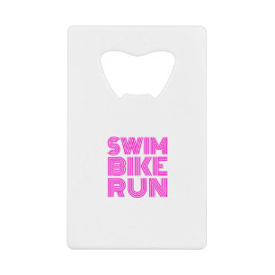 Een geweldig Triathlon cadeau voor je vriend of fa Kredietkaart Flessenopener