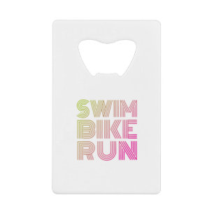 Een geweldig Triathlon cadeau voor je vriend of fa Kredietkaart Flessenopener