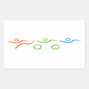 Een geweldig Triathlon cadeau voor je vriend of fa Rechthoekige Sticker