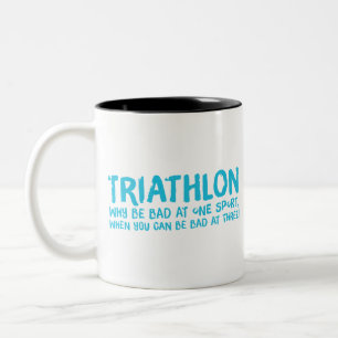 Een geweldig Triathlon cadeau voor je vriend of fa Tweekleurige Koffiemok