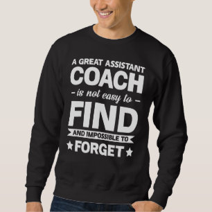 Een geweldige assistent-coach is niet eenvoudig te trui