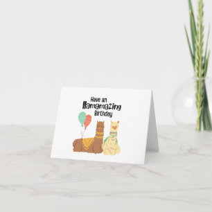 Een geweldige Birthday Kaart, lama-verjaardag Kaart
