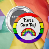 Een geweldige dag | regenboog ronde button 5,7 cm