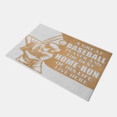 Een geweldige honkbalspeler en de beste thuisrun deurmat (Schuin)