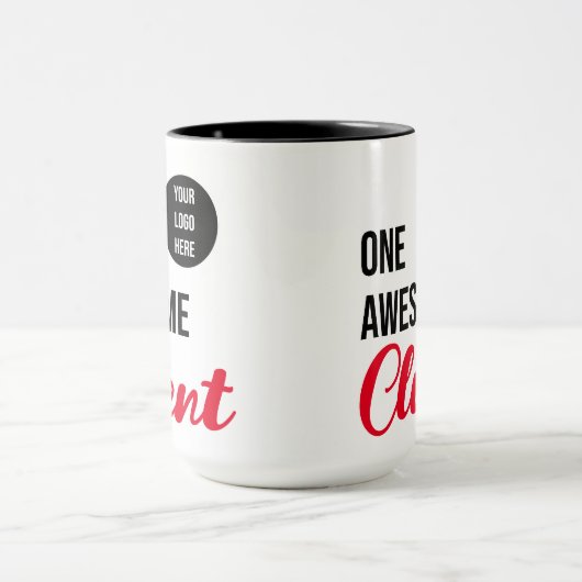 Eén Geweldige klant aangepaste Logo Mok (Midden)
