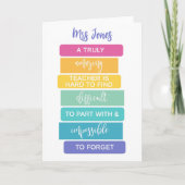 een geweldige leraar is moeilijk te vinden om kaart (Voorkant)