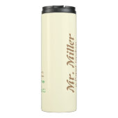 Een geweldige persoonlijke Apple-boom voor docente Thermosbeker (Achterkant)