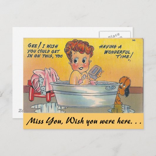 Een geweldige tijd! briefkaart (Voorkant / Achterkant)