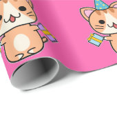 Een geweldige verjaardag - Ginger Tabby Cat 2 Cadeaupapier (Rol Hoek)