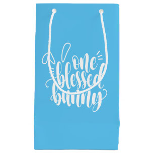 Een gezegende Bunny Pasen kalligrafie Cadeautasj Klein Cadeauzakje