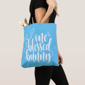 Een gezegende Bunny Pasen kalligrafie | Tote bag (Dichtbij)
