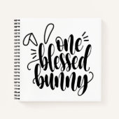 Eén Gezegende Bunny Pasen Typografie | Notitieboek (Voorkant)