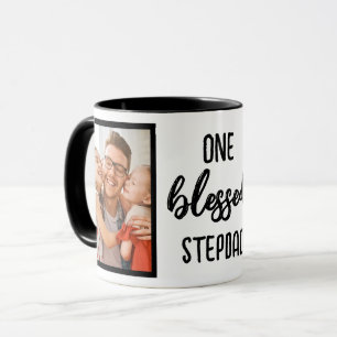 Eén gezegende stiefvader Modern Father's Day-fot Mok