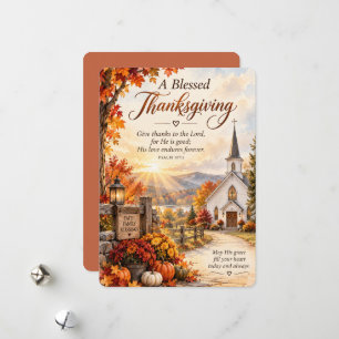 Een Gezegende Thanksgiving Kaart met Bijbelvers