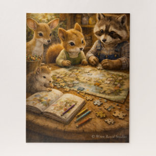 Een gezellige avond bij Pinecone Hollow Legpuzzel