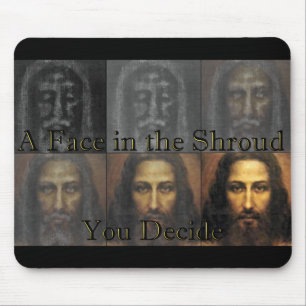 Een gezicht in de Shroud Muismat