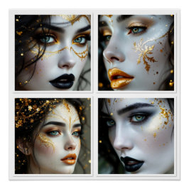 Een gezicht in de tijd  perfect poster