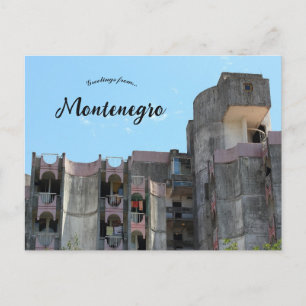 Een gezicht op huizen in Podgorica Montenegro Briefkaart