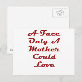 Een gezicht waar alleen een moeder van kan houden briefkaart (Voorkant / Achterkant)