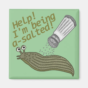 Een gezouten Slug Pun Funny Animal Joke Magneet