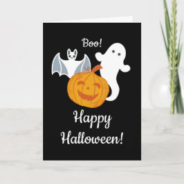 Een Ghost, een Bat en een vriendelijke pompoen Hal Kaart