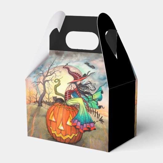 Een gigantische pompoen heks Halloween partij guns Bedankdoosjes (Achterkant)