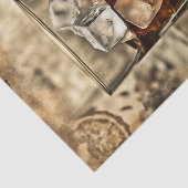 Een glas Bourbon Whiskey Decoupage Paper Tissuepapier (Detail)