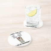 Een glas valentijn vrede. zandsteen onderzetter (Zijkant)