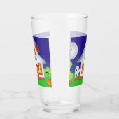 Een glas van hoge kwaliteit met Halloween House &  (Rechts)