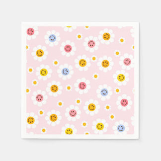 Een glimlach eerste verjaardag Daisy Pastel Girls Servet