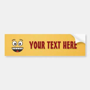 Een glimlach met open mond bumpersticker