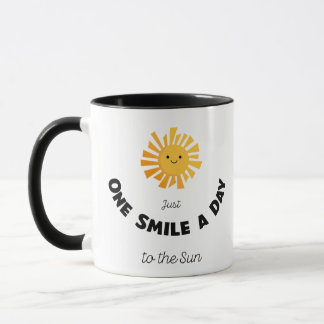 Een glimlach per dag naar de zon mok