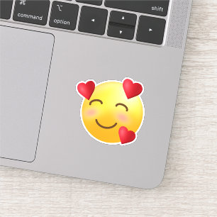 Een glimlachend gezicht met hart Emoji Sticker