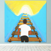 Een glimp van hoop canvas afdruk (Insitu (Houten vloer))